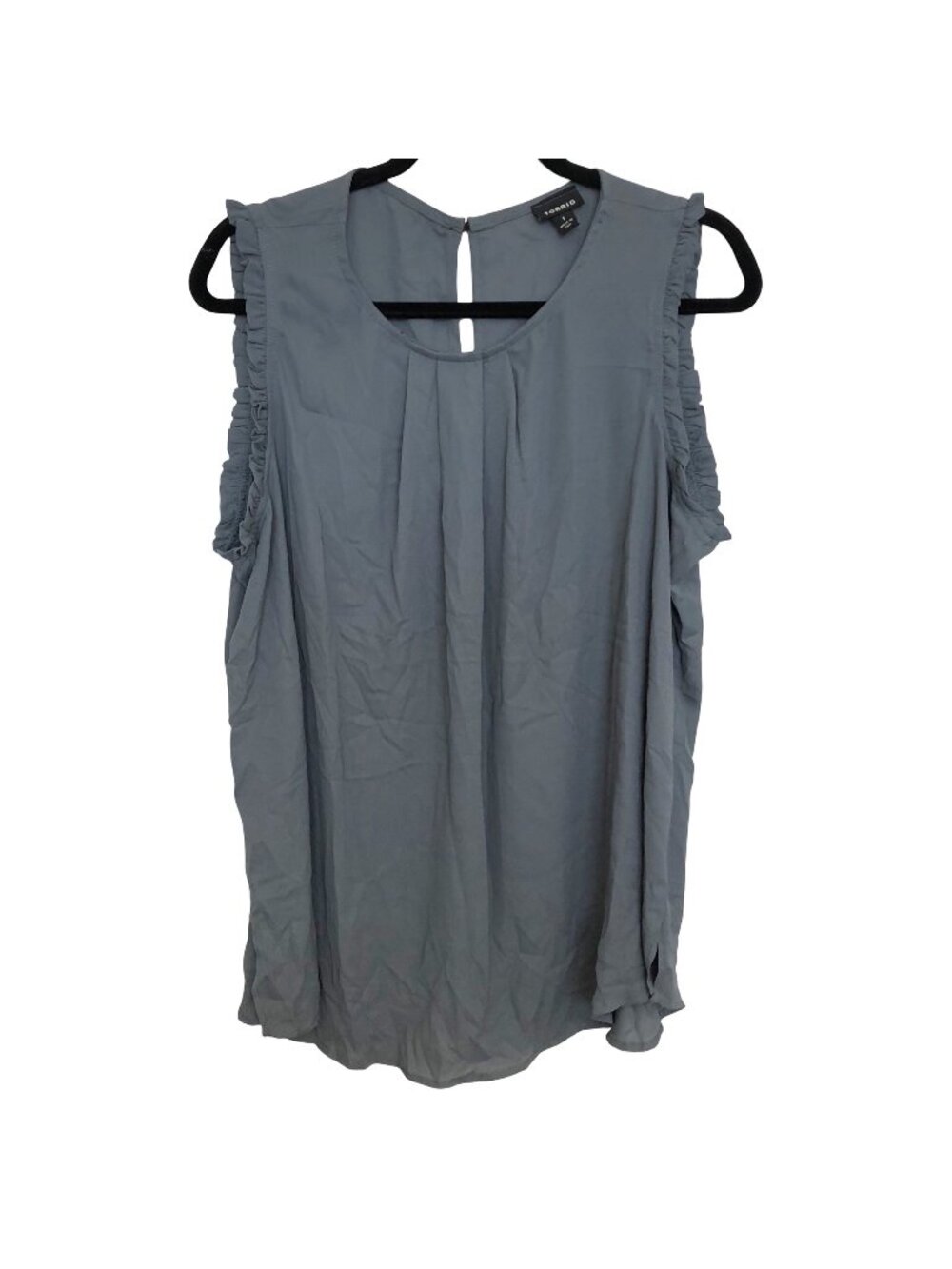 Torrid Solid Gray Scoop Neck Sleeveless Top Size 1